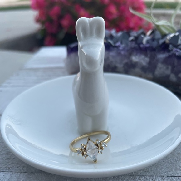 14k Gold over SS Moonstone Ring - Picture 11 of 15